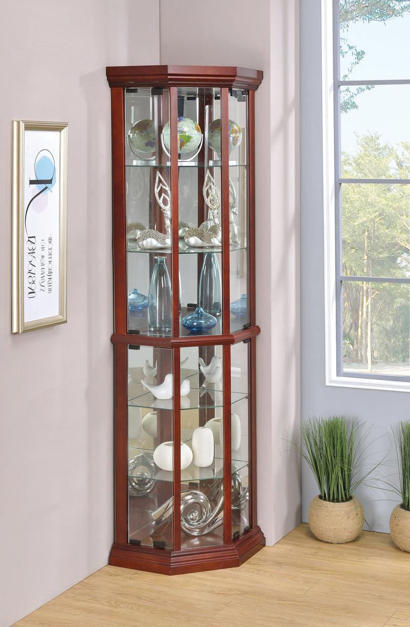 Appledale Medium Brown Corner Curio Cabinet