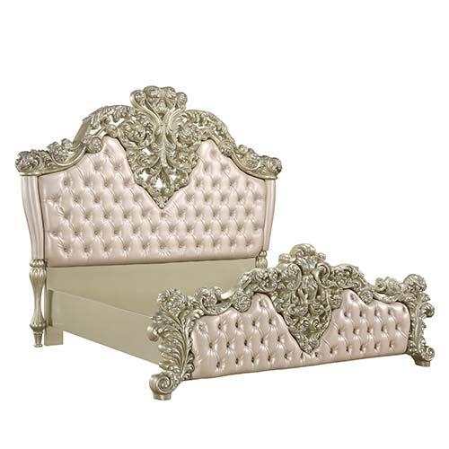 Vatican - Gold & Champagne Silver - Eastern King Bed - Ornate Home