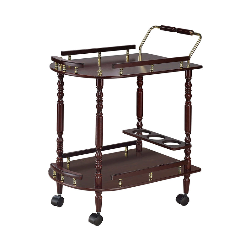 Recre - Merlot & Brass - Serving Cart - Ornate Home