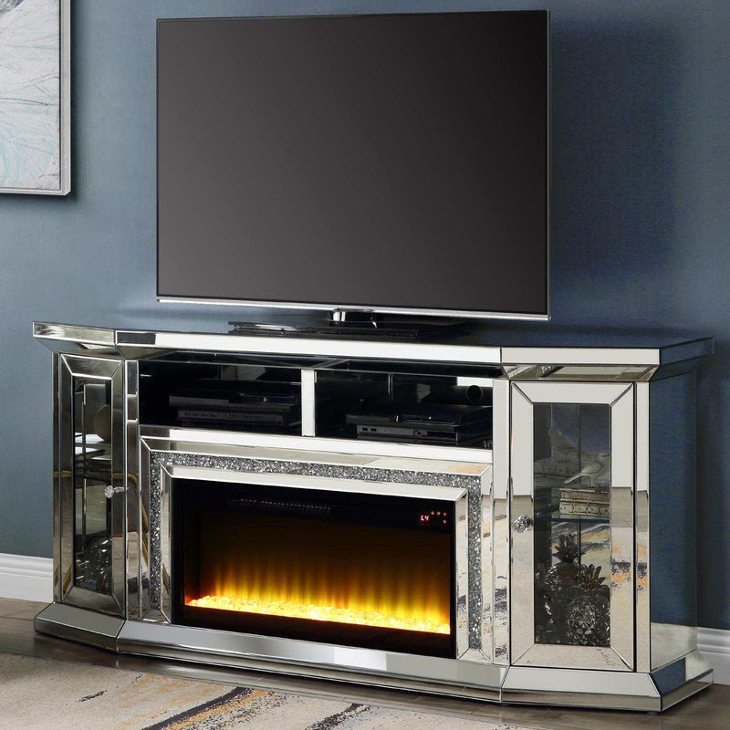 Noralie 67" TV Stand w/ Electric Fireplace - Ornate Home