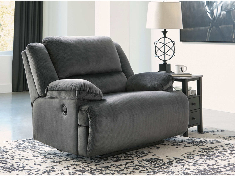 Clonmel - Charcoal - Oversized Recliner - Ornate Home