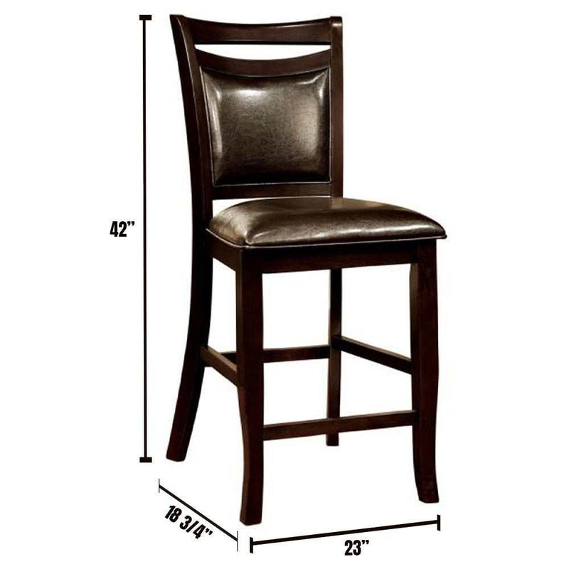 Woodside II - Espresso - Counter Height Dining Chair (Set of 2) - Ornate Home