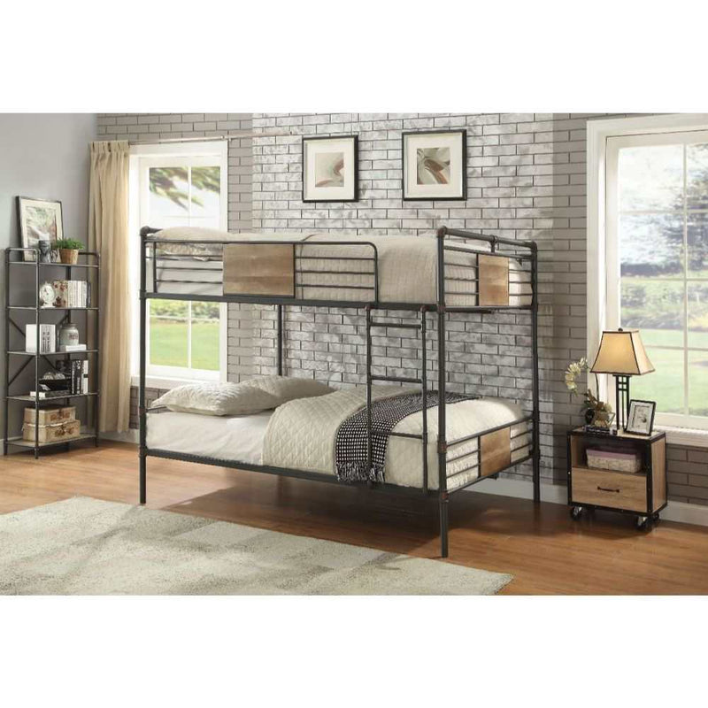 Brantley - Sandy Black & Dark Bronze - Bunk Bed (Queen/Queen) - Ornate Home