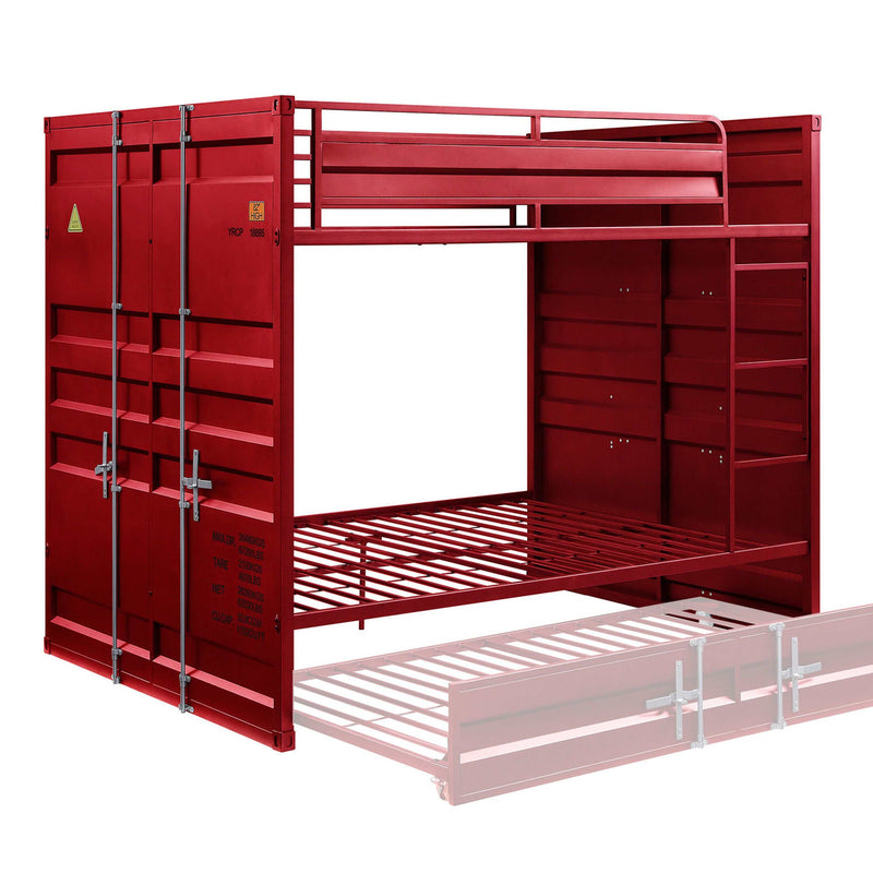 Cargo - Red - Bunk Bed (Full/Full) - Ornate Home