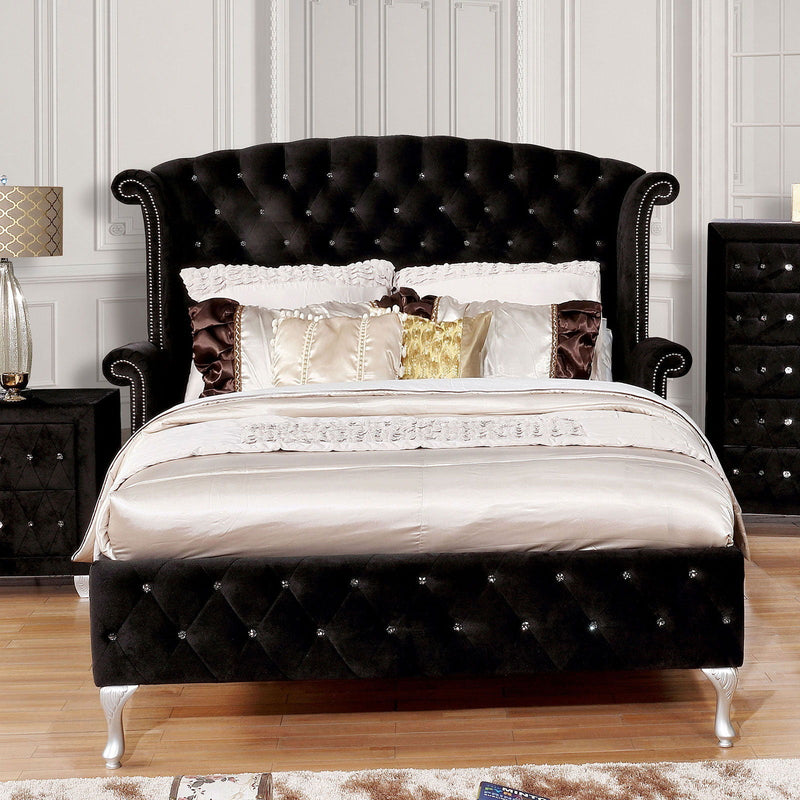 Alzire Black Eastern King Bed