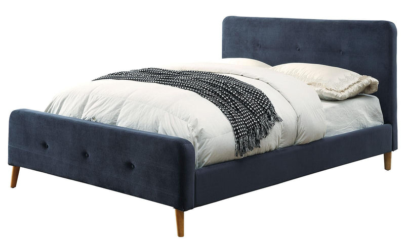 Barney Navy Upholstered Bed Frame