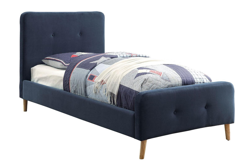 Barney Navy Upholstered Bed Frame