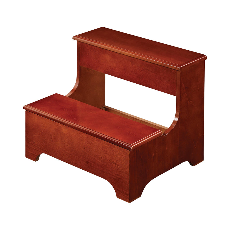 Jen Warm Brown Step Stool w/ Hidden Storage