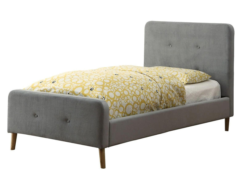 Barney Gray Upholstered Bed Frame