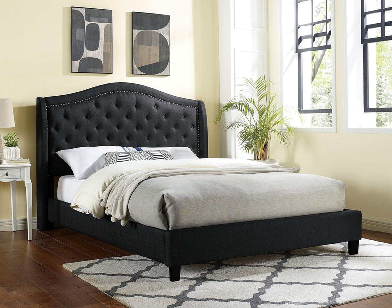 Carly - Black - Cal King Platform Bed - Ornate Home