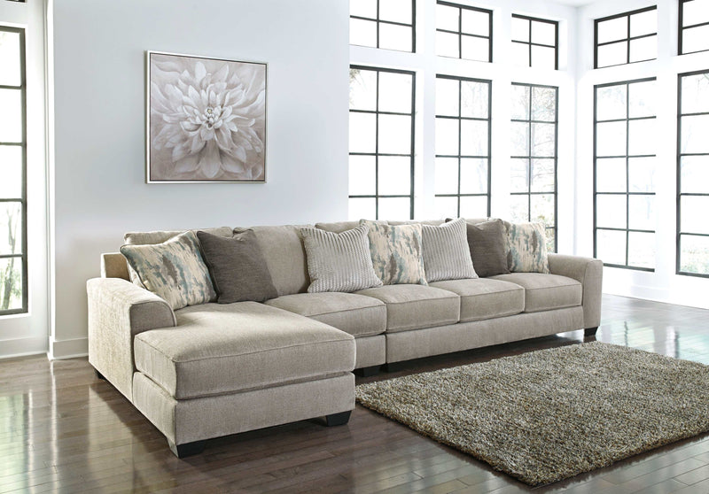 Ardsley - Pewter - 3pc Sectional w/ LAF Chaise - Ornate Home