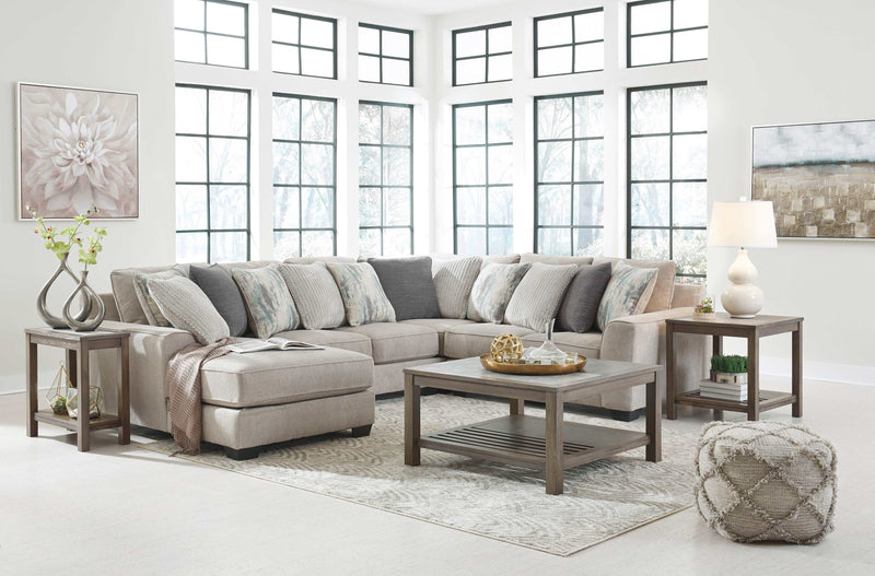 Ardsley - Pewter - 4pc Sectional w/ LAF Chaise - Ornate Home