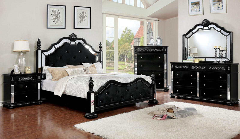 Azha - Black - Queen Bed - Ornate Home