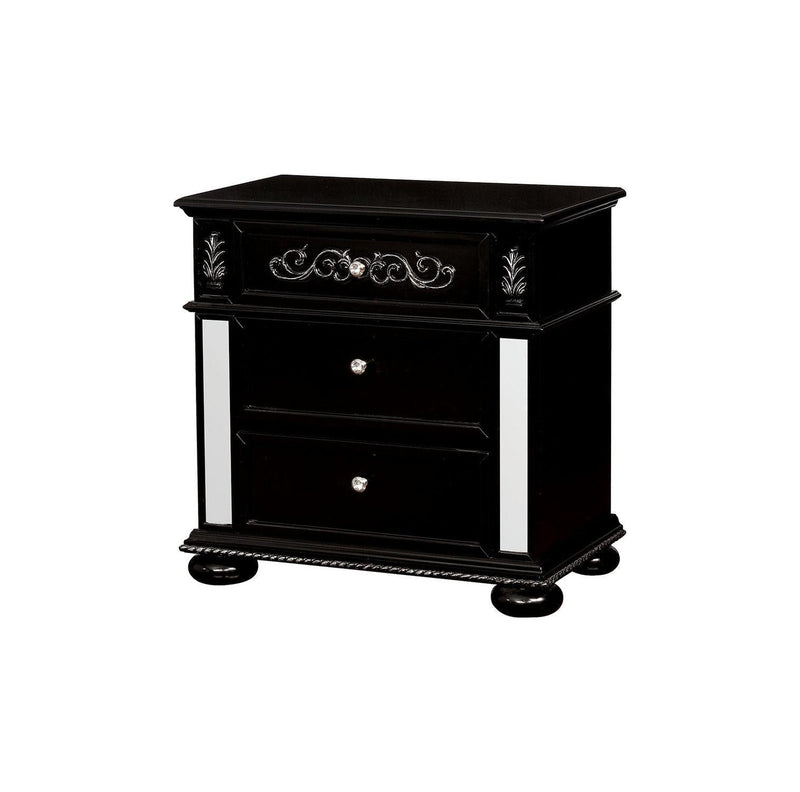 Azha Black Nightstand