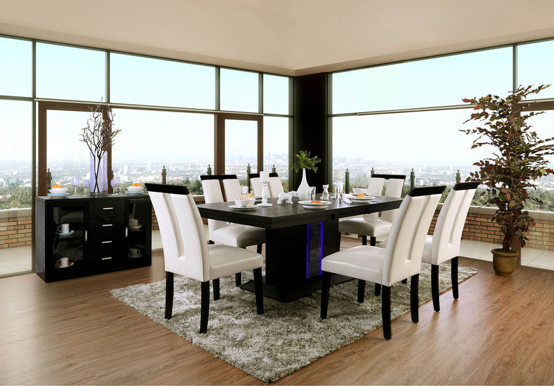 Evangeline Black & Beige Dining Table