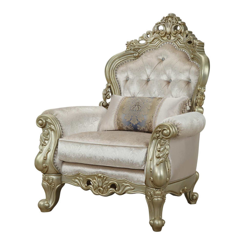 Gorsedd - Cream & Antique White - Armchair - Ornate Home