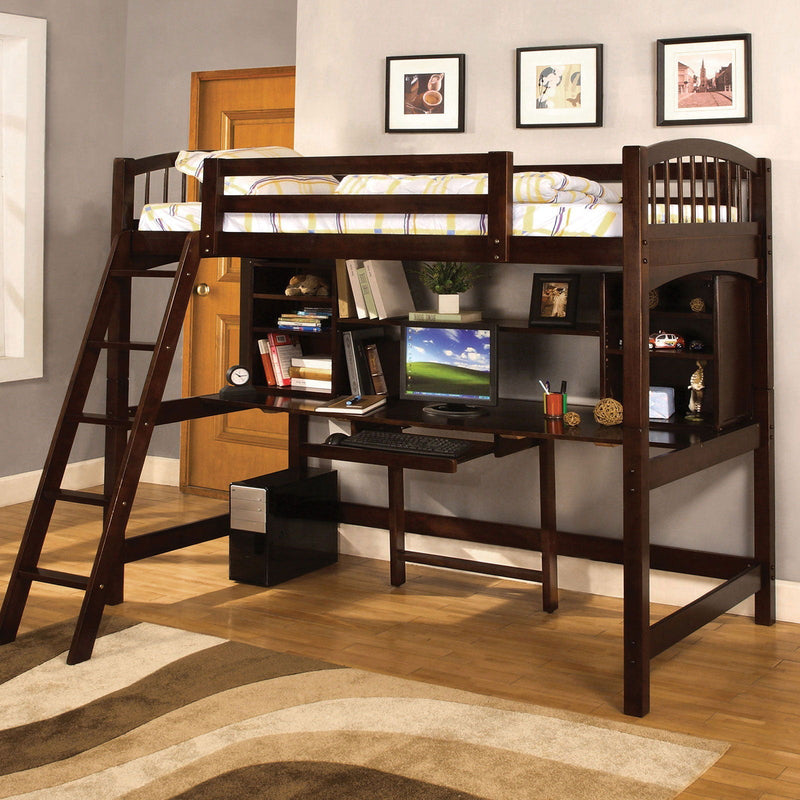 Dakota Ridge Espresso Twin Bunk Bed w/ Workstation