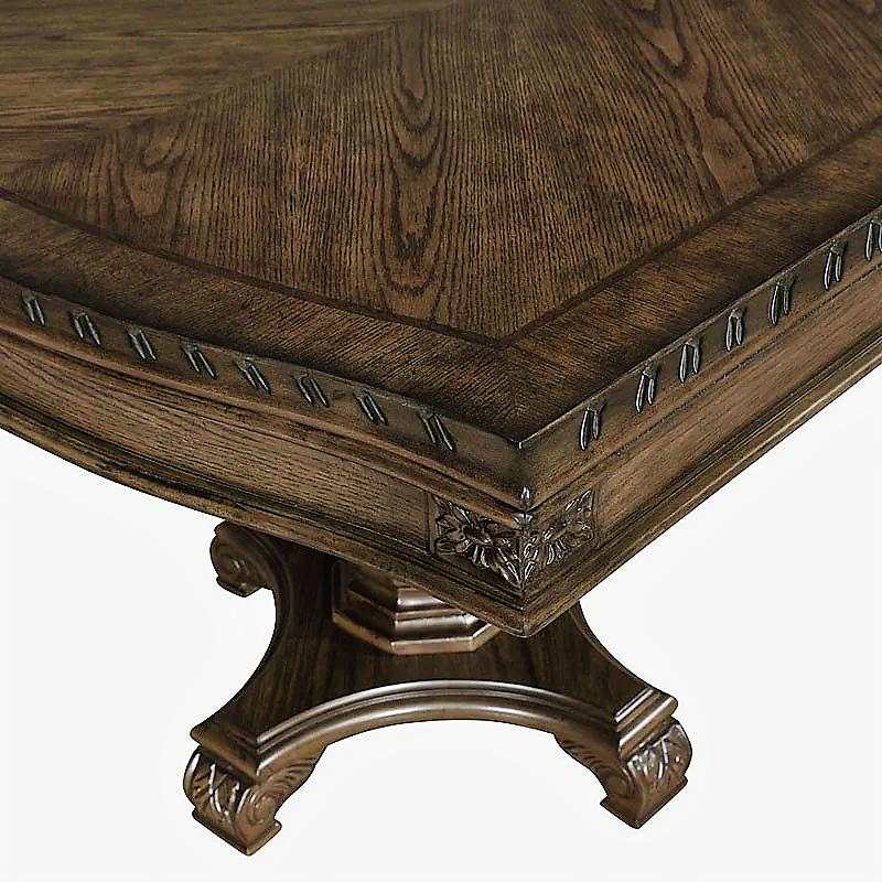 Neo Renaissance - Brown - Dining Table w/ 2x 18" Leaf - Ornate Home