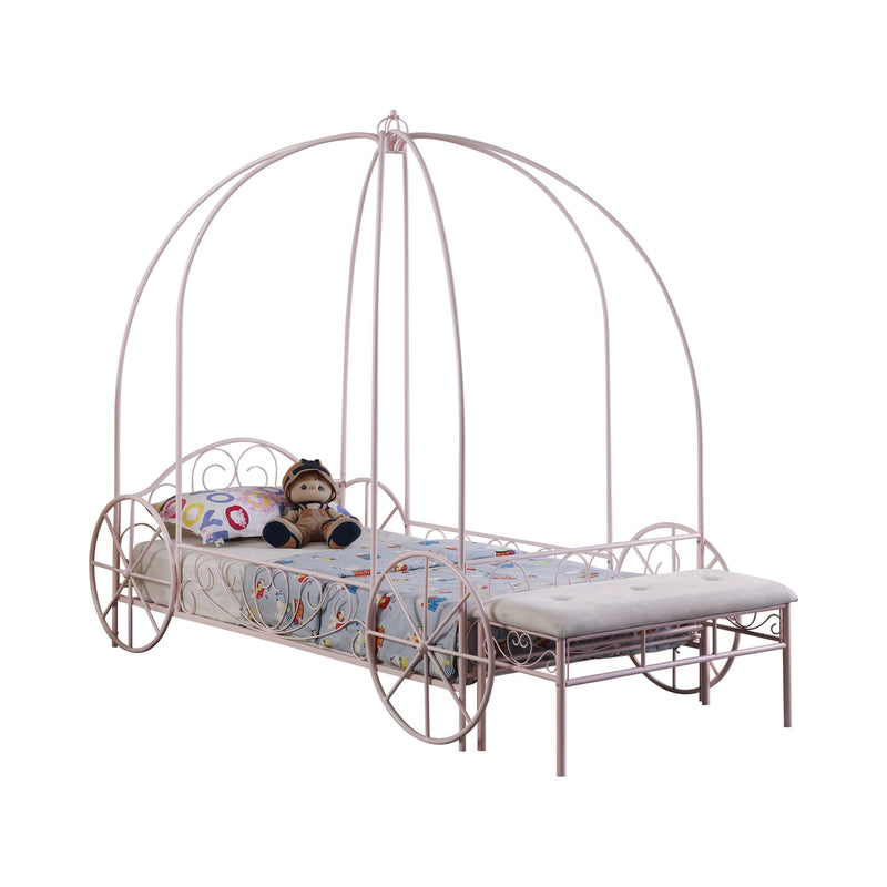 Massi - Powder Pink - Twin Canopy Bed - Ornate Home