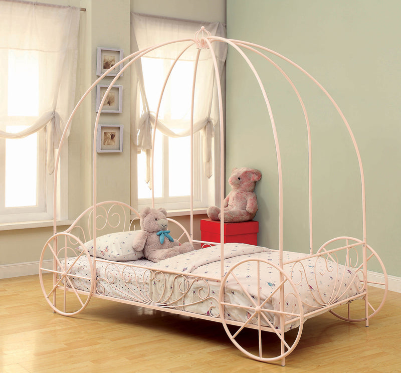 Massi - Powder Pink - Twin Canopy Bed - Ornate Home