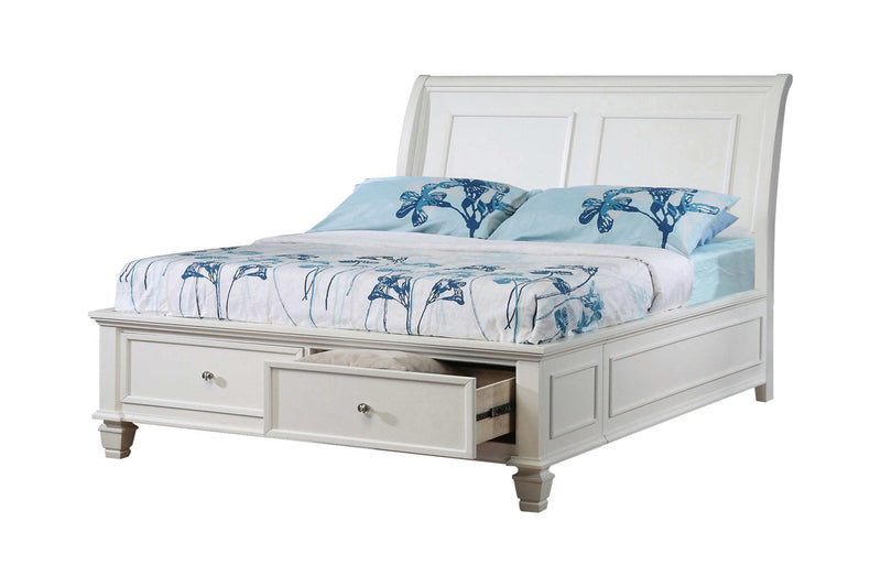 Selena - Buttermilk - Full Bed w/ Footboard Storage - Ornate Home