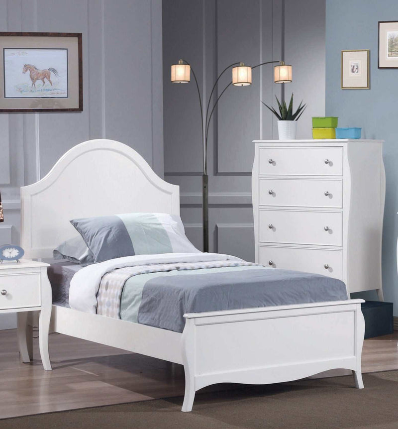 Dominique - White - Full Panel Bed - Ornate Home