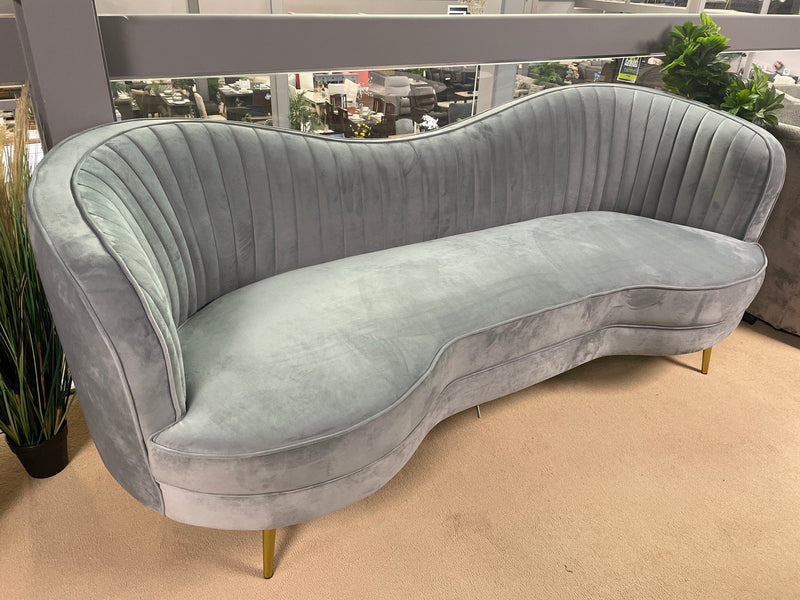 Sophia Grey & Gold Stationary Sofa