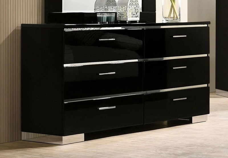 Carlie Black & Chrome Dresser