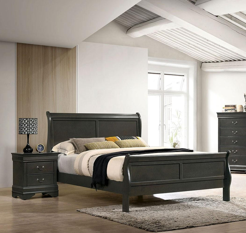 Louis Philippe Gray 5pc Queen Bedroom Set