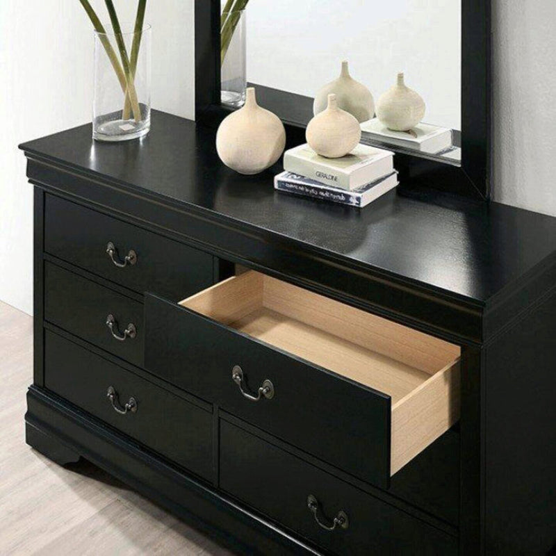 Louis Philippe Black 4pc Queen Bedroom Set