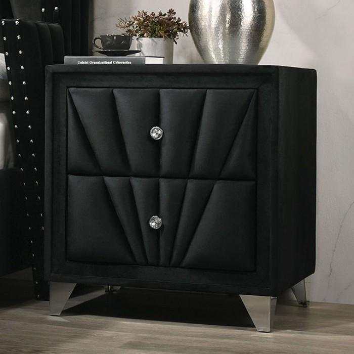 Carissa - Velvet Upholstered - Nightstand - Ornate Home