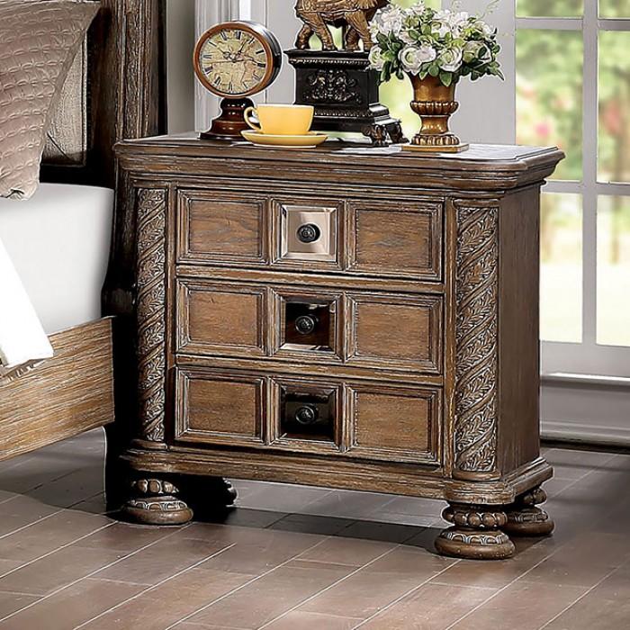 Timandra Rustic Natural Tone Nightstand