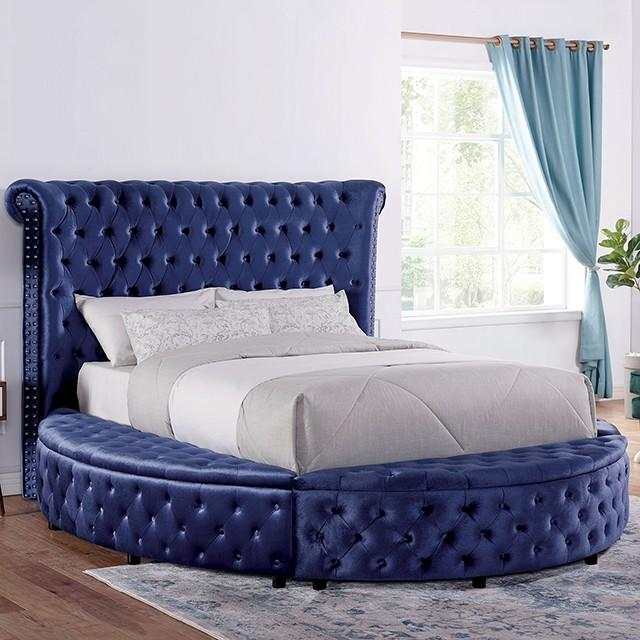 Sansom - Blue - Eastern King Storage Bed - Ornate Home