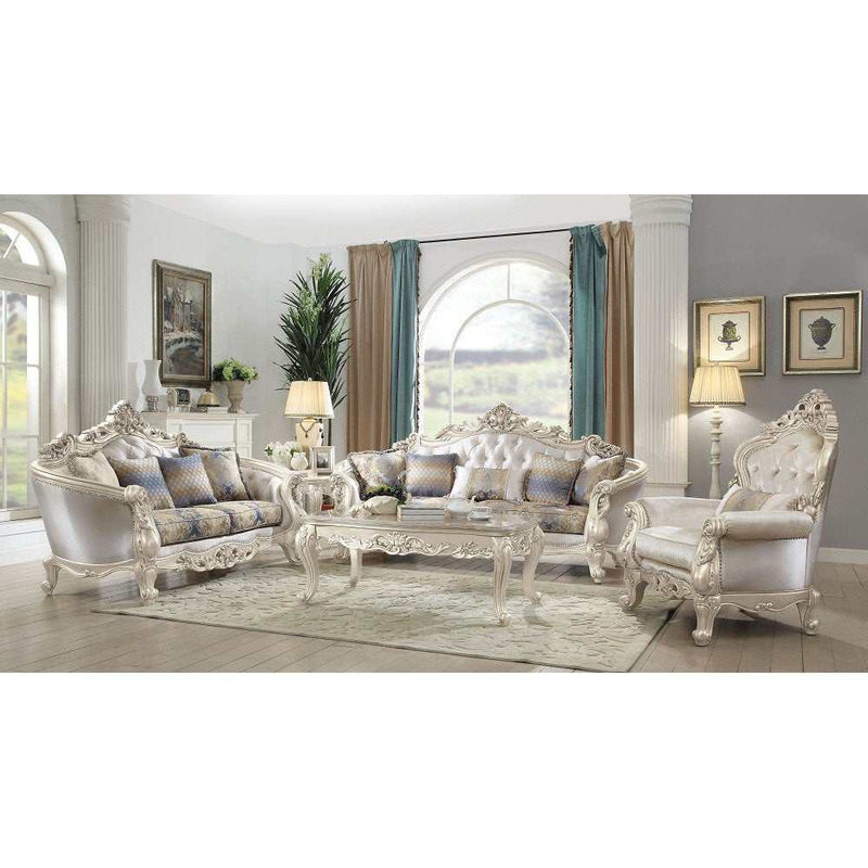 Gorsedd - Cream & Antique White - Armchair - Ornate Home