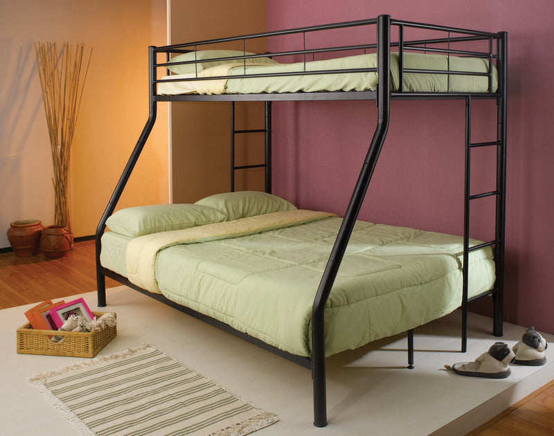 Hayward - Black - Twin Over Full Bunk Bed - Ornate Home