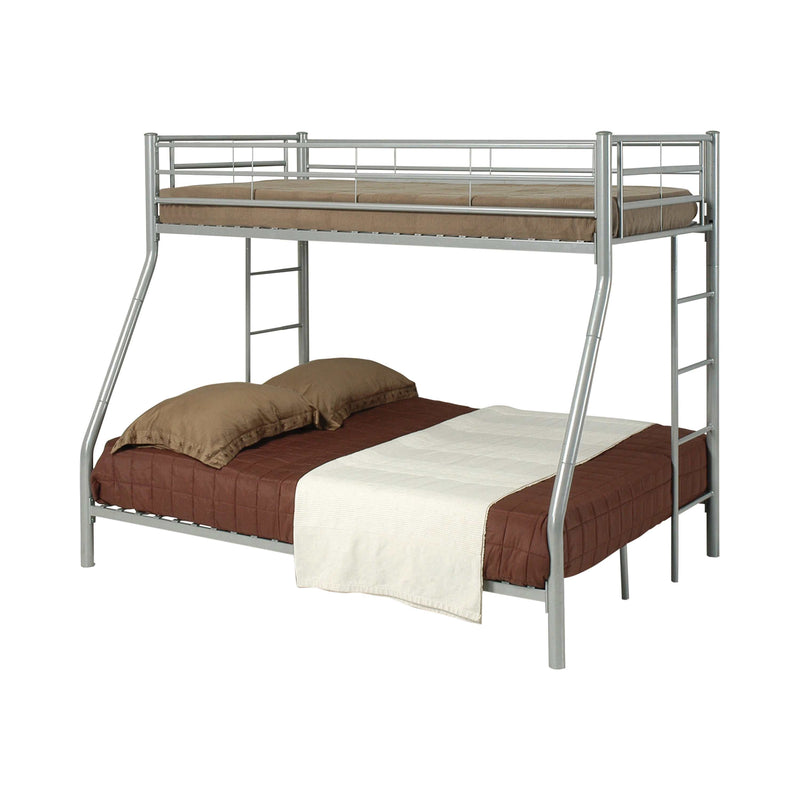 Hayward - Silver - Twin Over Full Bunk Bed - Ornate Home