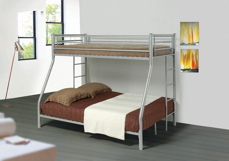 Hayward - Silver - Twin Over Full Bunk Bed - Ornate Home