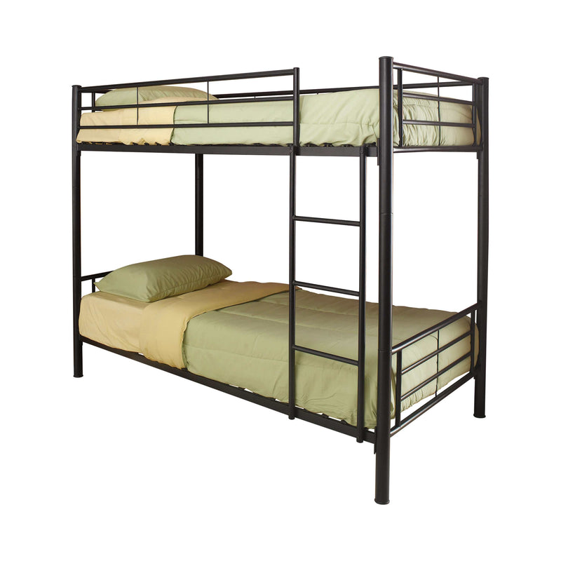 Hayward - Black - Twin Over Twin Bunk Bed - Ornate Home