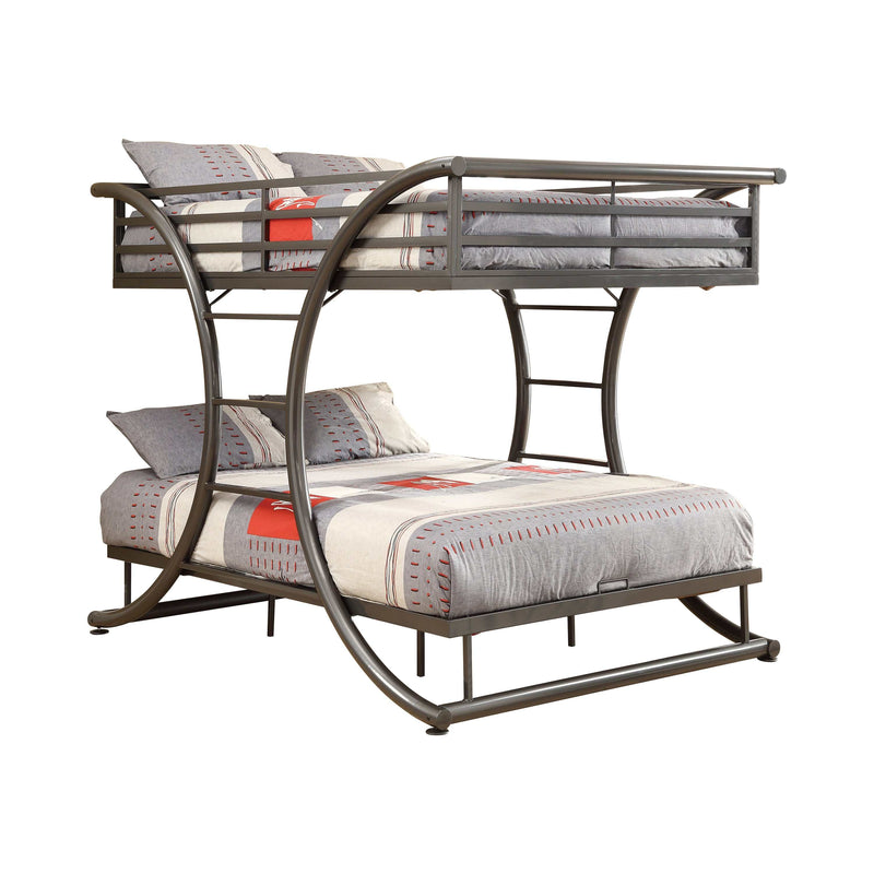 Stephan - Gunmetal - Full Over Full Bunk Bed - Ornate Home