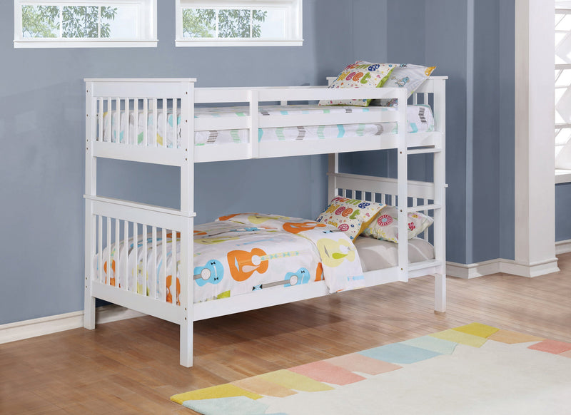 Chapman - White - Twin Over Twin Bunk Bed - Ornate Home