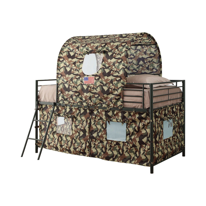 Patton - Army green - Camouflage Tent Bunk Bed - Ornate Home