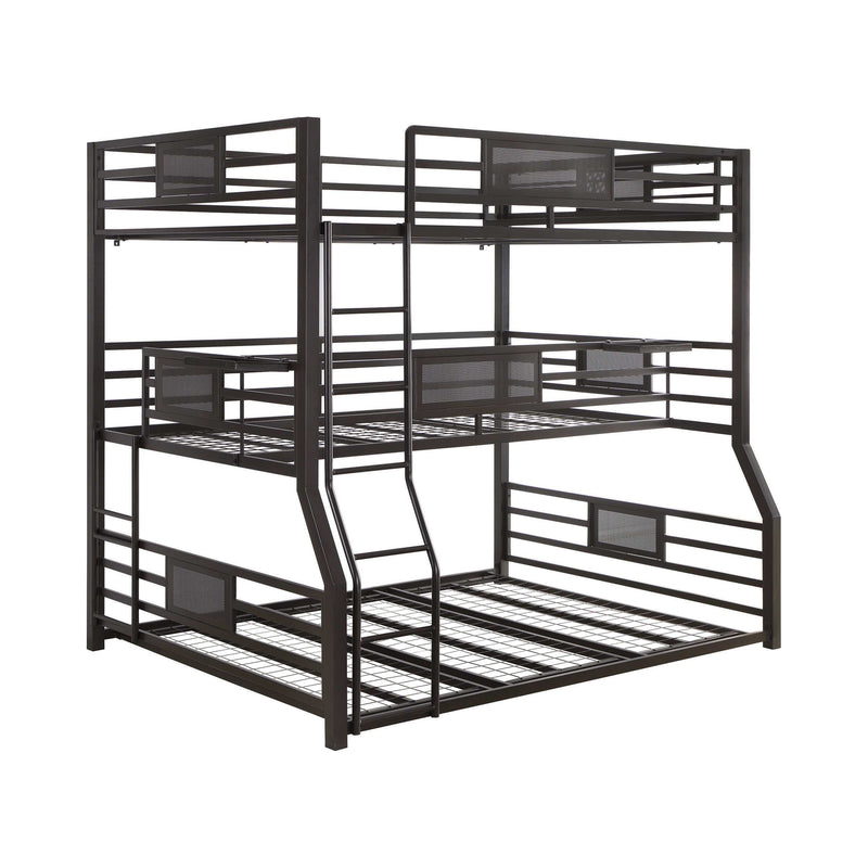 Rogen - Dark Bronze - Fill/Twin Xl/Queen Triple Bunk Bed - Ornate Home