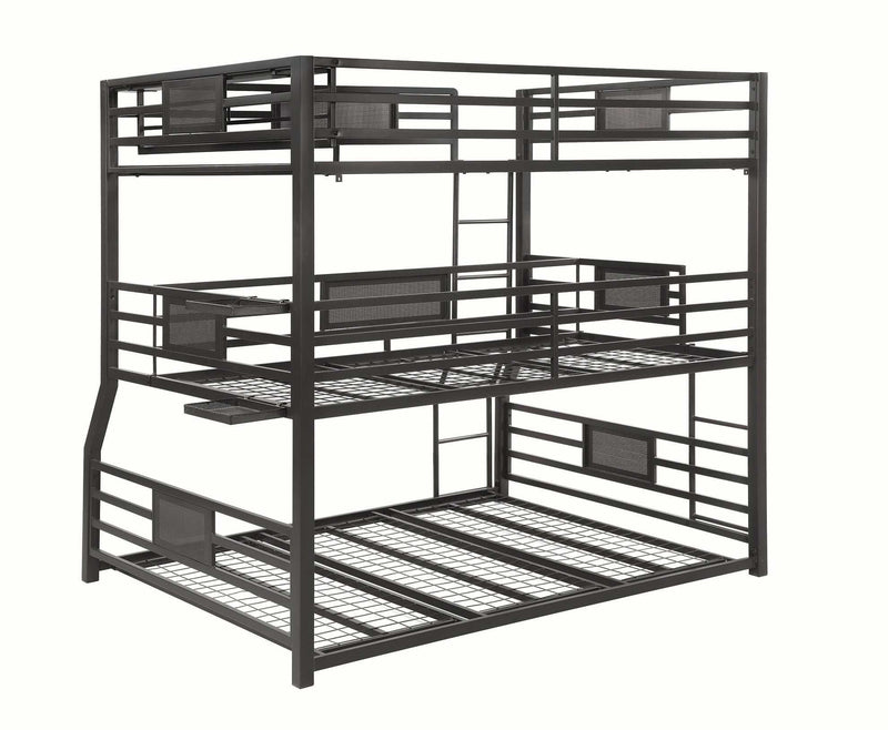 Rogen - Dark Bronze - Fill/Twin Xl/Queen Triple Bunk Bed - Ornate Home