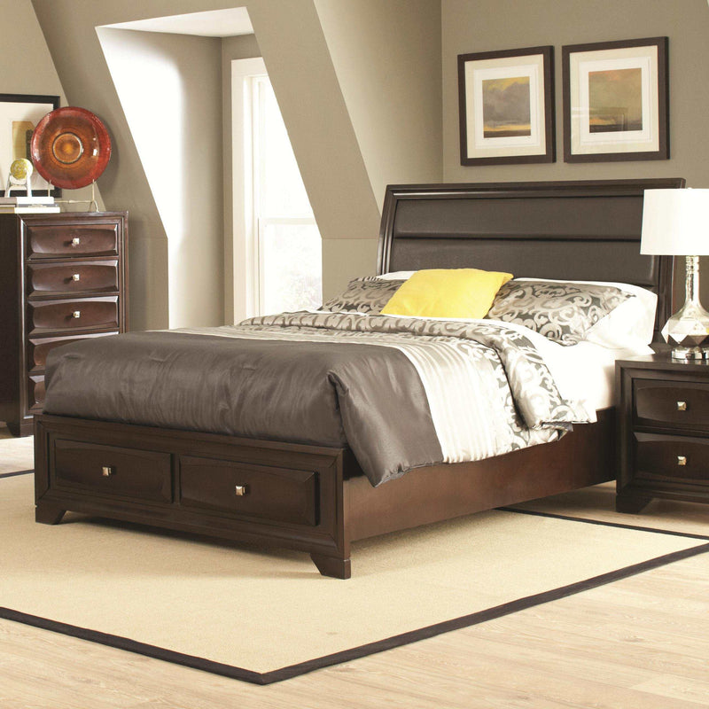 Jaxson - Cappuccino - Queen Bed w/ Storage - Ornate Home