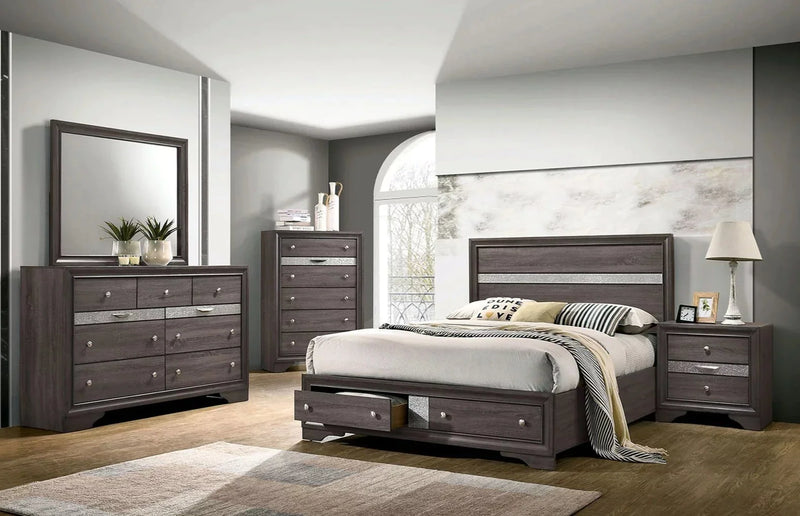 Chrissy Gray 5pc Queen Bedroom Set