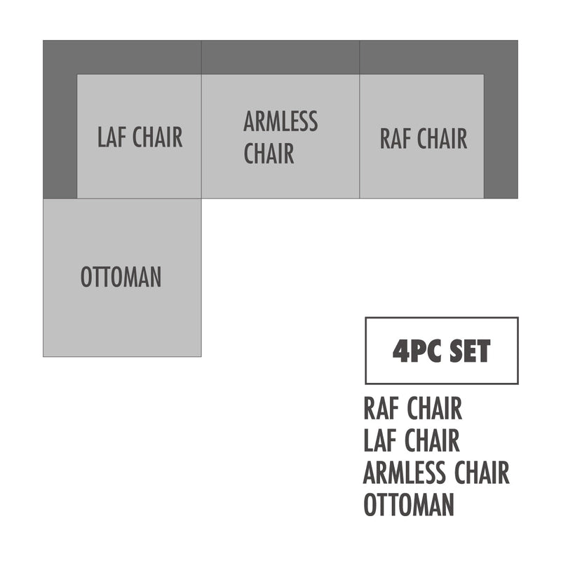 Pluma Ivory Fabric Modular Sectional Pre Sets