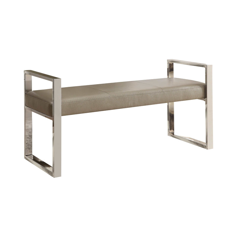 Siya - Chrome & Champagne - Bench - Ornate Home