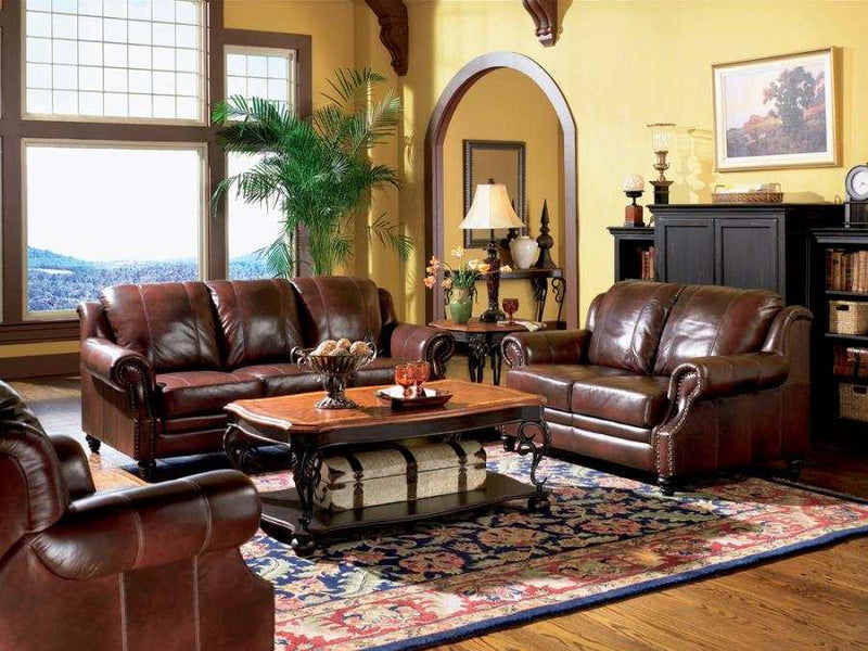 Princeton - Burgundy - Sofa - Ornate Home