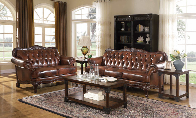 Victoria - Tri-Tone & Brown - Sofa - Ornate Home