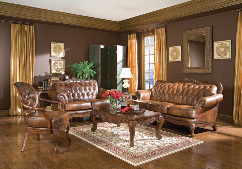 Victoria - Tri-Tone & Brown - Sofa - Ornate Home